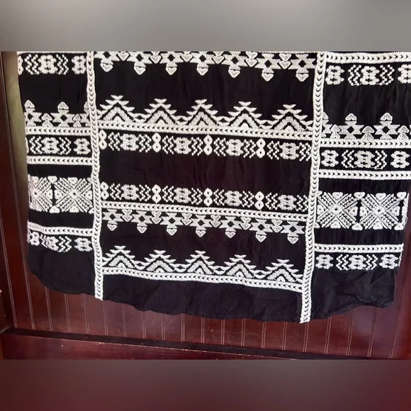 SAVANNA JANE Embroidered Tunic Boho Western Folk Southwestern Coverup | Size S - Picture 9 of 11